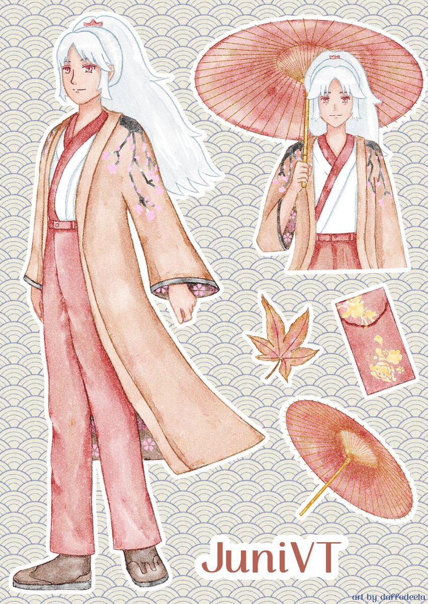 daffodeelart's tweet image. character sticker sheet for @Juni_VT :3

#artmoots #digitalwatercolor