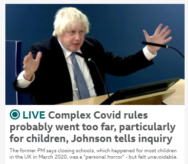 Think we need a new word or phrase in the English language for 'going to an inquiry and flippantly disowning past behaviour that had awful consequences, but showing no sense of actual remorse or accountability'