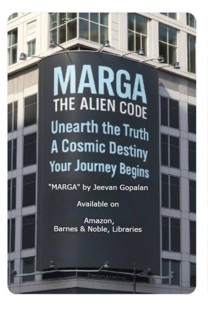 GopalanJeevan's tweet image. “MARGA” - The Alien Code's
Review on Instagram: instagram.com/p/DOyfh3OE2qq/…
Unearth the Truth
A Cosmic Destiny
Your Journey Begins
Amazon: a.co/d/4HKH0p5
Barnes &amp; Noble, libraries
books2read.com/Marga-Sci-Fic-….
#sciencefictionbooks #SciFiMystery  #AlienCode  #IndieAuthor