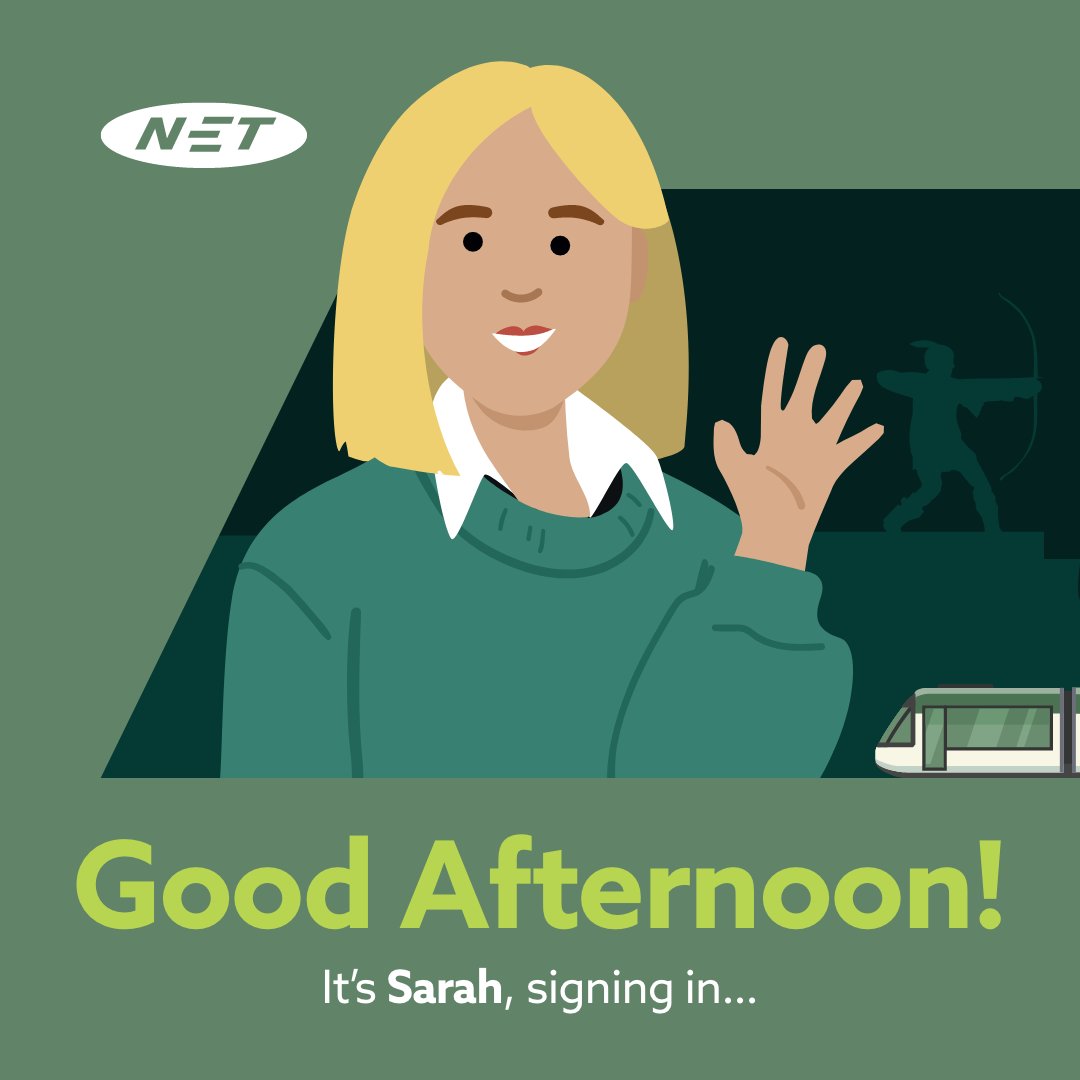 NETTram's tweet image. Good afternoon, Sarah signing in for the afternoon updates.
📷 We're running a frequent service to all stops.