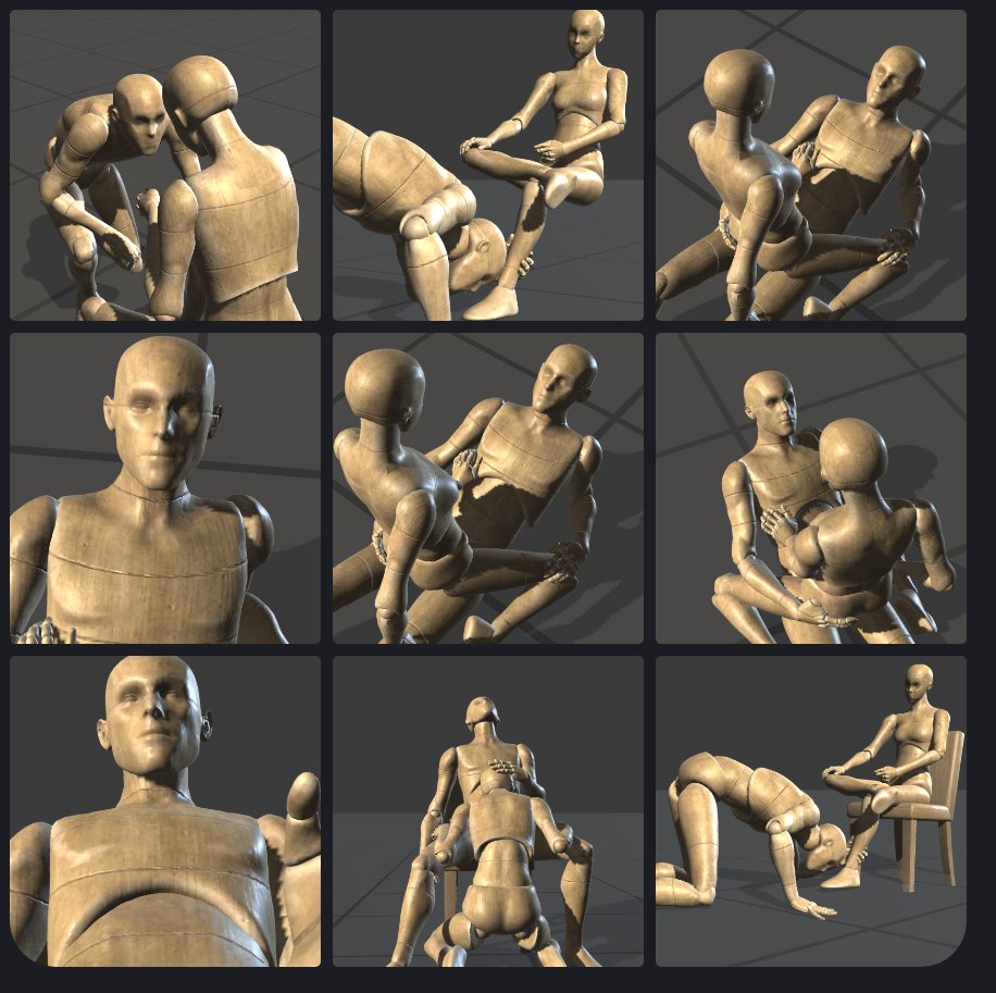 I love making pose references! I should really draw some more of these! 

Bottom middle would be fun to do, irl and as art 😏