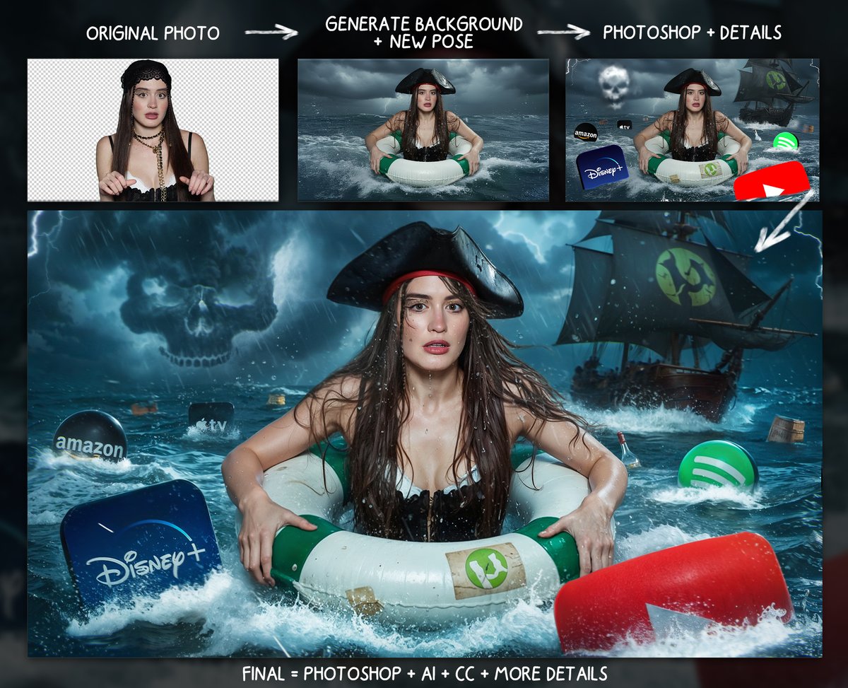 domoraider_dzn's tweet image. Recent thumbnail in a cinematic style. Before/after.
Theme: Digital piracy
40 min = finished work. Thoughts?
#YouTube #DomoRaider #designer #Photoshop #BeforeAndAfter #artist #VideoThumbnail #YoutubeDesign #thumbnail #design #GraphicDesigner #thumbnails #artwork