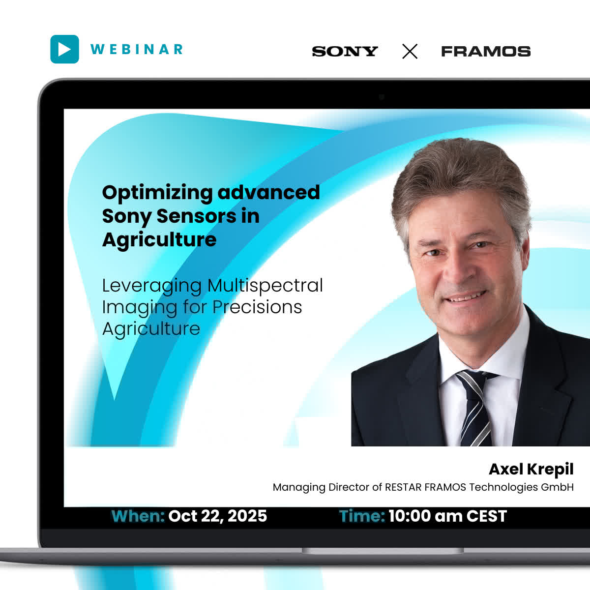 framosimaging's tweet image. Our upcoming agriculture webinar just got even better!

We&apos;re happy to have Axel Krepil, Managing Director at RESTAR FRAMOS Technologies GmbH, joining our webinar.

🎟️ Save your seat today: bit.ly/4nPkZUF?utm_ca…

#Webinar #FRAMOS #RESTARFRAMOS