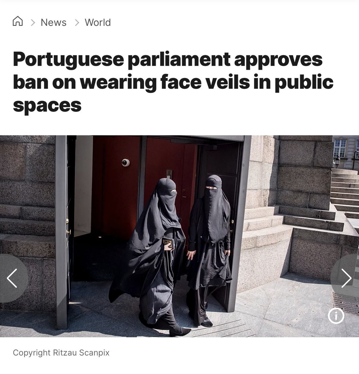 Whatever one thinks of veils or burqas, freedom means the right to wear them if you want.