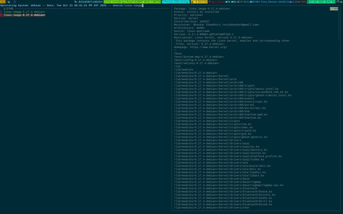 unixbhaskar's tweet image. Aha! #debian :)
#linuxadmin #linux #opensource #operatingsystem #kernel