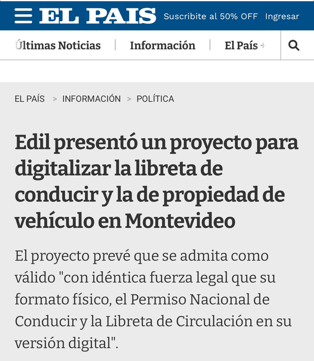 Presentamos un proyecto de decreto para digitalizar la libreta de conducir y la libreta de propiedad de los vehículos. Facilita la vida del ciudadano, incrementa la seguridad, reduce riesgos de falsificación, simplifica controles en la vía pública y moderniza la gestión pública.
