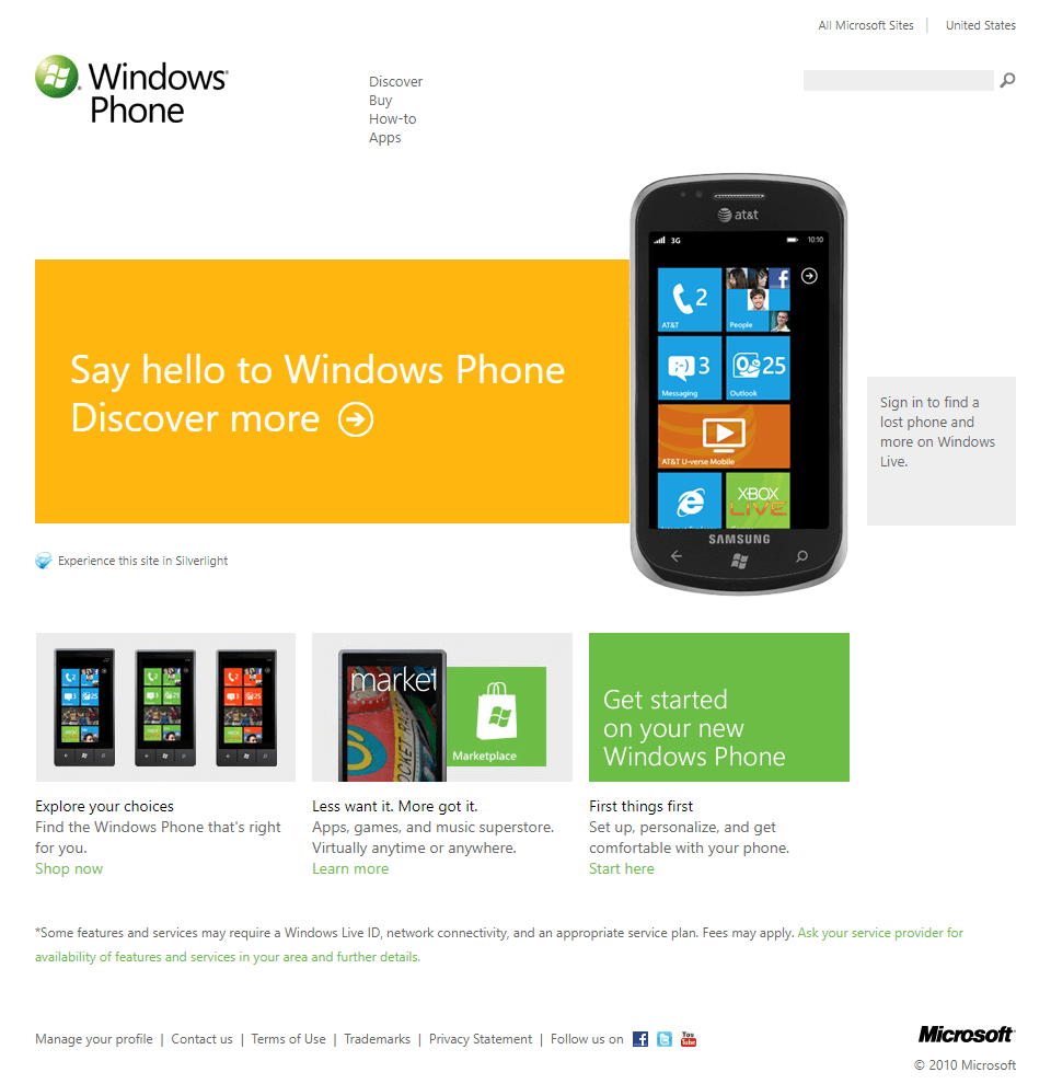 WebDesignMuseum's tweet image. On October 21, 2010, Microsoft launched Windows Phone 7, a mobile phone whose user interface was created using flat design.
The new visual style received positive feedback, and Microsoft used flat design elements in the design of the Windows 8 graphics interface.
