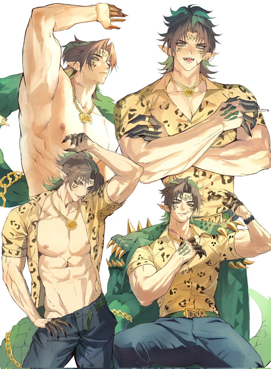 crocvt's tweet image. What’s my belt say? 🐊💚
Art : nocnoc_draws