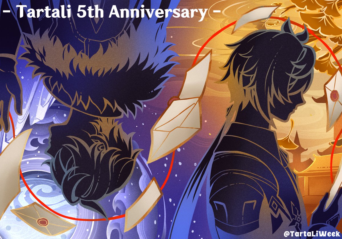 tartaliweek's tweet photo. Hello fellow Tartali fans! 💙🧡This year marks the 5th anniversary for Tartali, so in addition to our annual Tartali week, we are going to have a special day for submissions on Tartali anniversary on November 11th.

Additional details are in the following tweet! #tartali https://t.co/PkEyuESsEZ