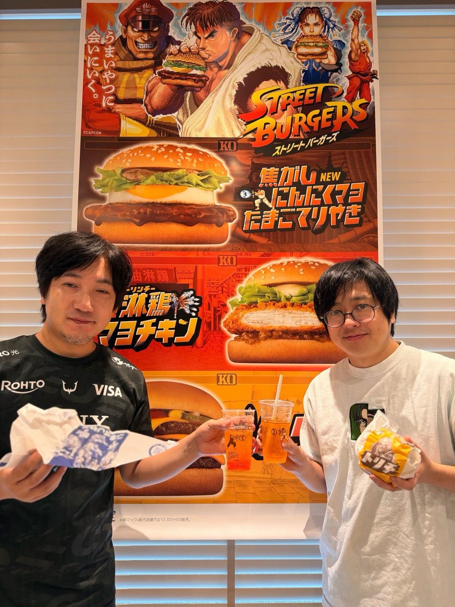 daigothebeastJP's tweet image. ストリートバーガーズの試食会に招待されて食べてきたけど、全部美味かった。
個人的に、焦がしにんにくマヨたまごてりやきの満足感がすごかった。
あと朝限定のダブチソーセージマフィンが気になってる。
#PR #マクドナルド #ストリートバーガーズ #ストリートファイター