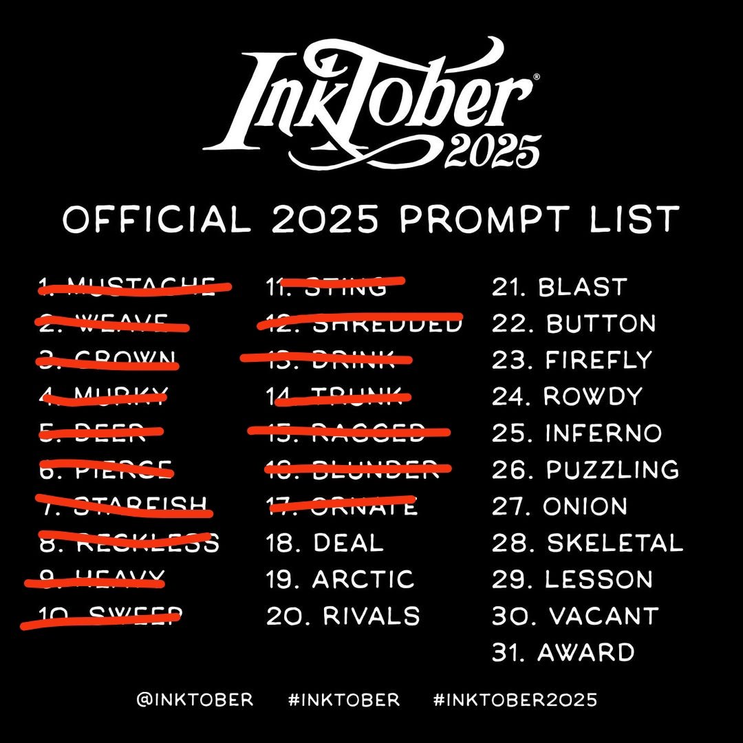#Inktober Day 17
Deal
#Inktober2025 #Inktober2025day17