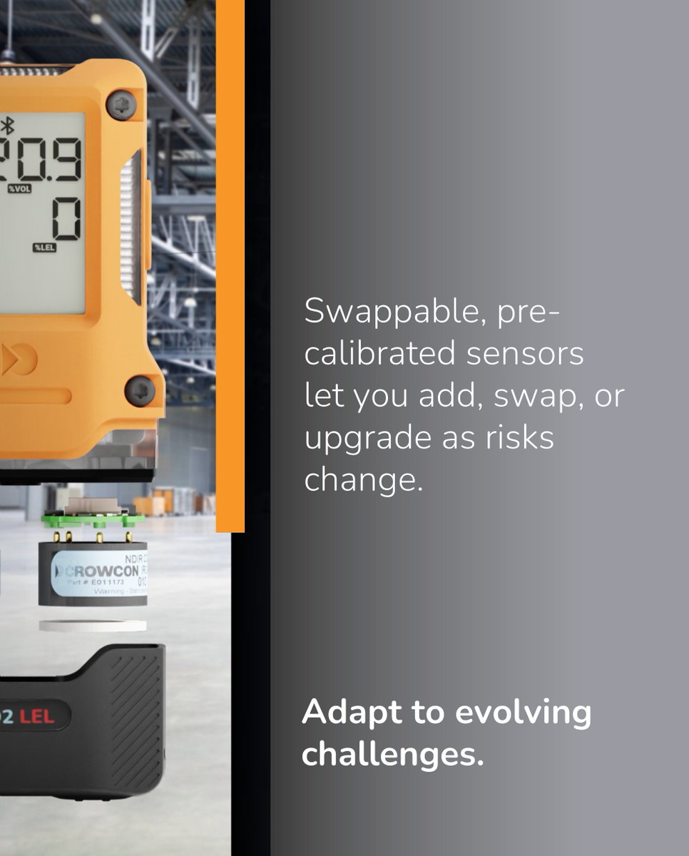 Crowcon's tweet image. 𝐌𝐎𝐃𝐔𝐋𝐀𝐑 𝐅𝐋𝐄𝐗𝐈𝐁𝐈𝐋𝐈𝐓𝐘
Protection that adapts to evolving needs.
 
#TheIQRange features modular, pre-calibrated sensor trays allowing swap or upgrade in minutes, with no downtime. 

Because staying protected means staying adaptable. bit.ly/4qmsnJ8