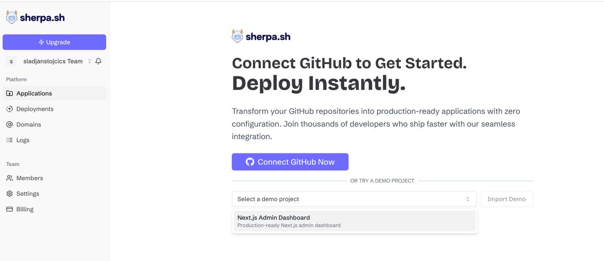 stosdev's tweet image. Today working on something interesting. We noticed a high number of sign-ups, but a drop-off in connecting to GitHub and importing the project.
So this way users will be able to deploy a demo project from a selection of public repos.
Why?
Because we want to show users…