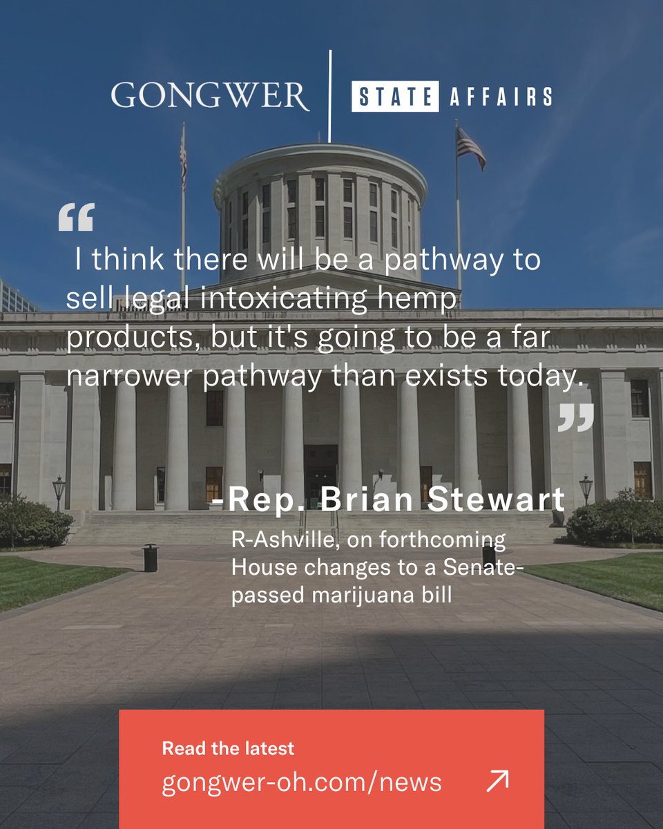 Intoxicating hemp products could be legally sold in Ohio, but with additional regulations under a House plan set to be unveiled Tuesday.

More: bit.ly/3WSLU6g