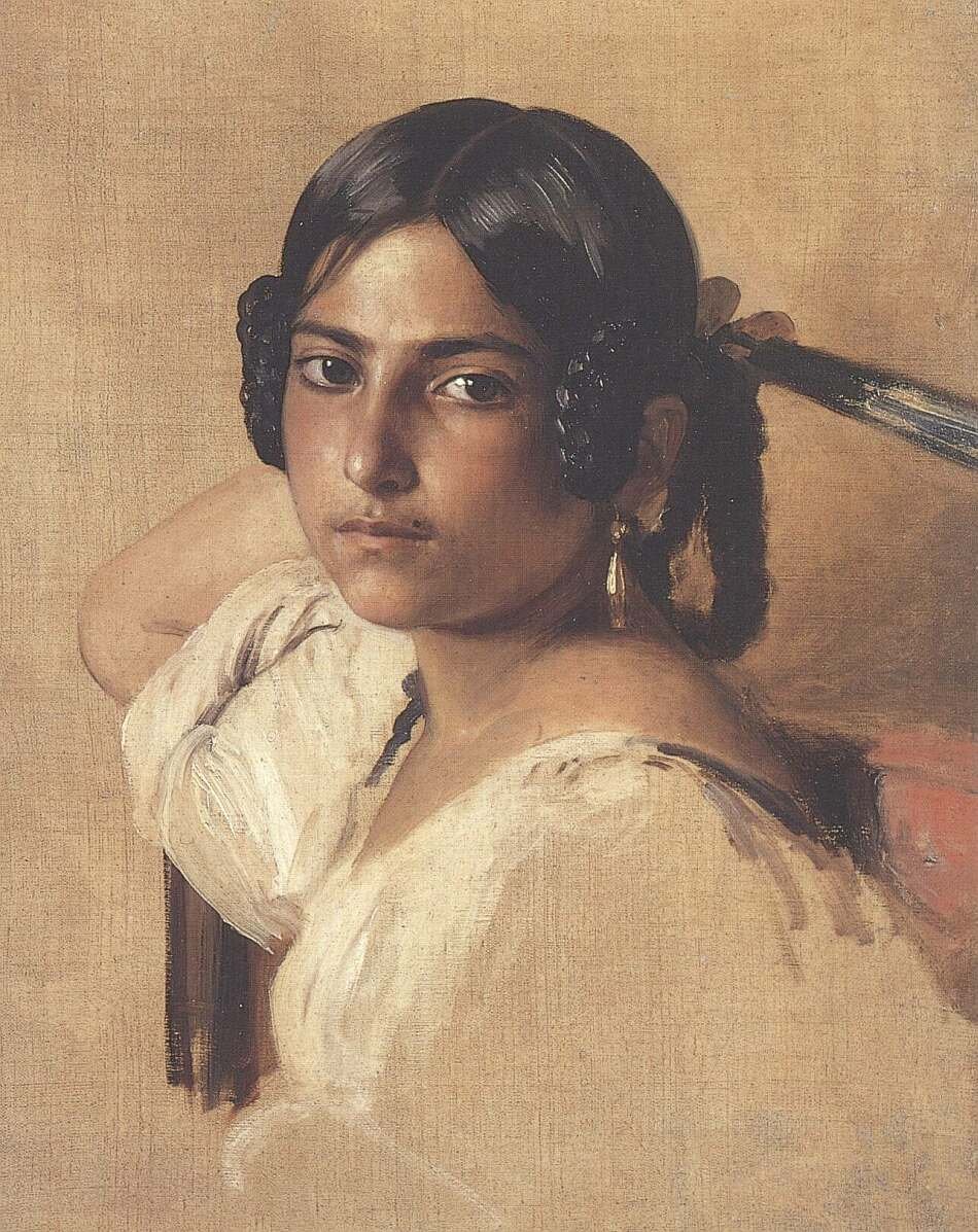 Study of an Italian Girl (1834)

by Franz Xaver Winterhalter (German, 1805-1873)

Private collection