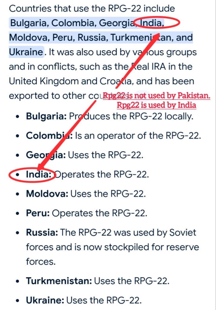 Azaad Fact Check has identified the spread of disinformation by an India military–run X handle from the DPRO Lucknow office, which claimed that Pakistan supplied RPG-22s to the “Republic of Khalistan.” This claim is completely false and fabricated. Pakistan does not use the