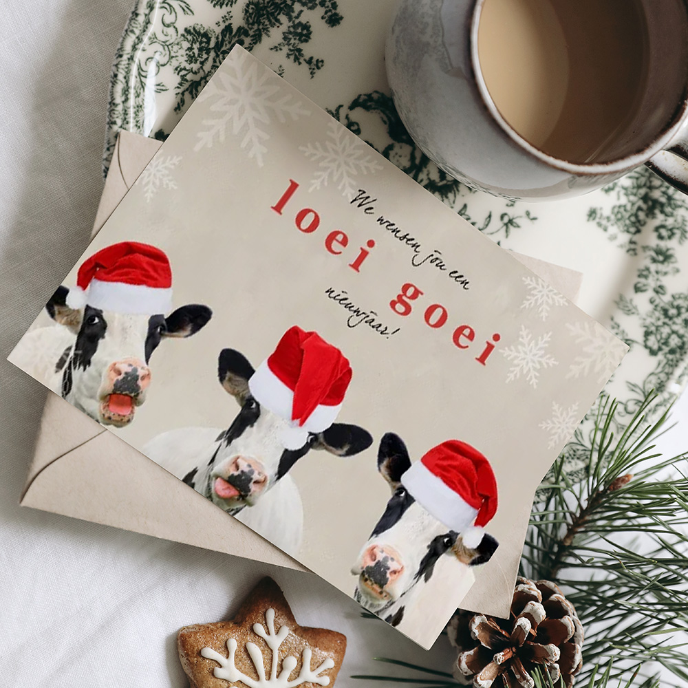 We wensen jou een loei goe(i) nieuwjaar! Met deze vrolijke #kerstkaarten vol kerstkoeien en sneeuwvlokken stuur je een knipoog en een glimlach naar vrienden of familie.

koningkaart.nl/kerstkaarten/n…