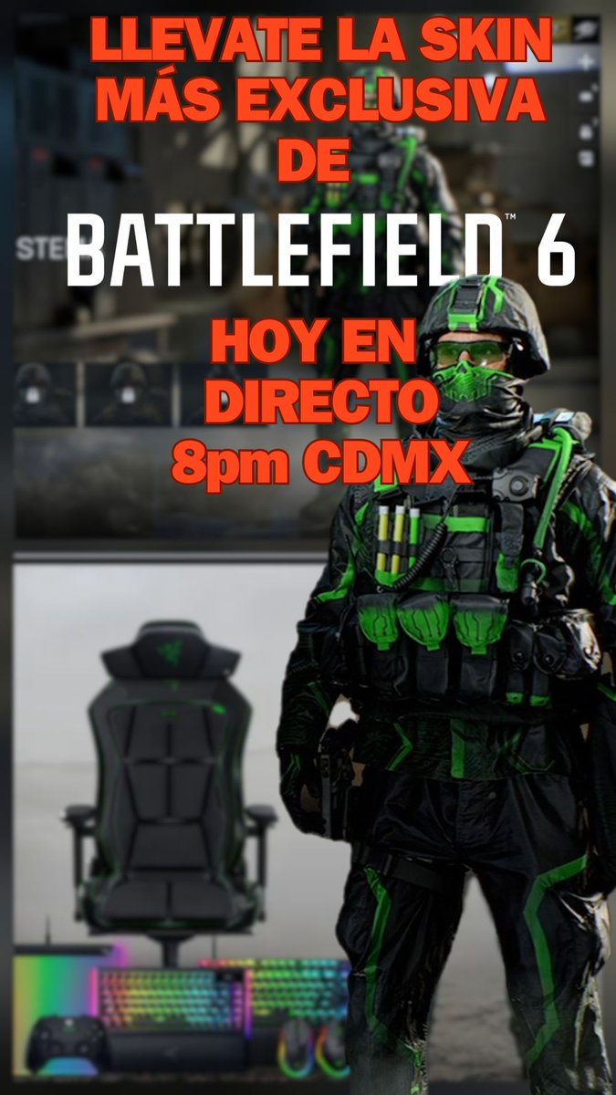 MendozaManolete's tweet image. Ganate una de las SKINS más exclusivas de #BATTLEFIELD6
#SYSTEMOVERRIDE 🥵
HOY 8PM en mi canal de twitch
twitch.tv/manoletemendoza