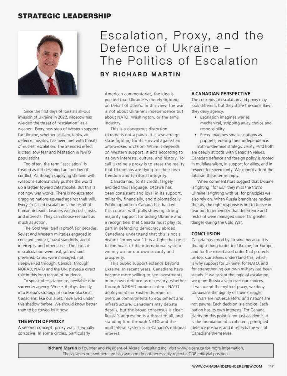 signal22noise's tweet image. My latest Strategic Leadership column in Canadian Defence Review.