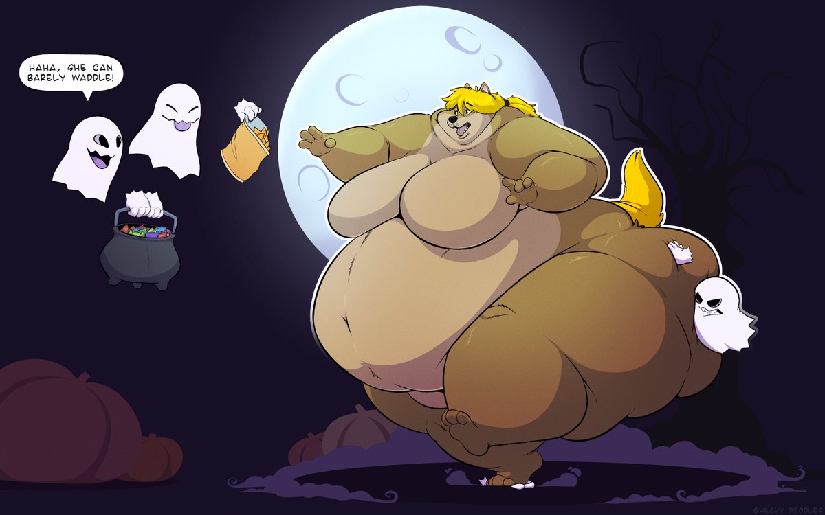 The ghosties heard Caramel saying she didn’t believe in them. That may account for their current enthusiasm in blimping her.