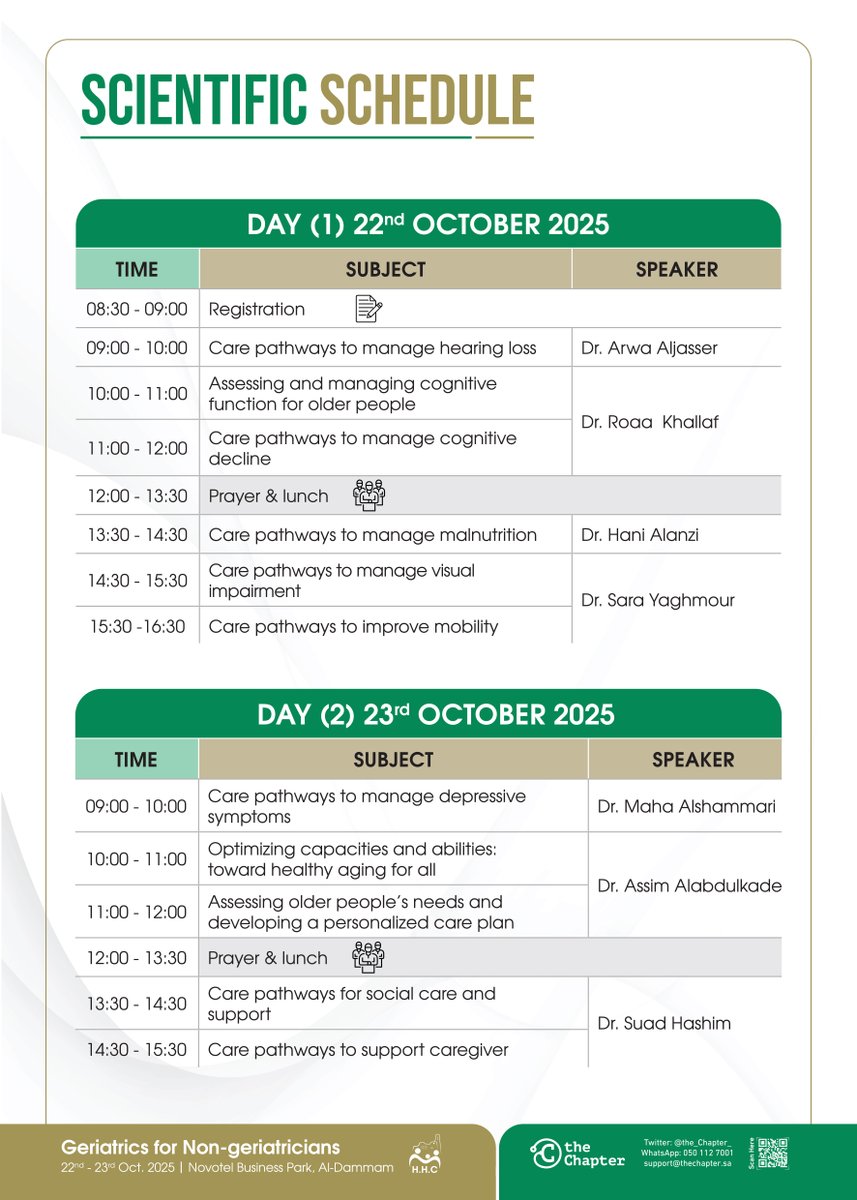 the_Chapter_'s tweet image. نعود مجددًا إلى المنطقة الشرقية 

مع انطلاق الدورة التدريبية طب كبار السن ضمن مشروع (تدريب وتطوير الرعاية الصحية المنزلية).

تحت إشراف وزارة الصحة 

ندعو جميع المهتمين بالمجال الصحي للمشاركة والاستفادة من خلال التسجيل للحضور عن بُعد:

forms.thechapter.sa/moh-gr-online-…