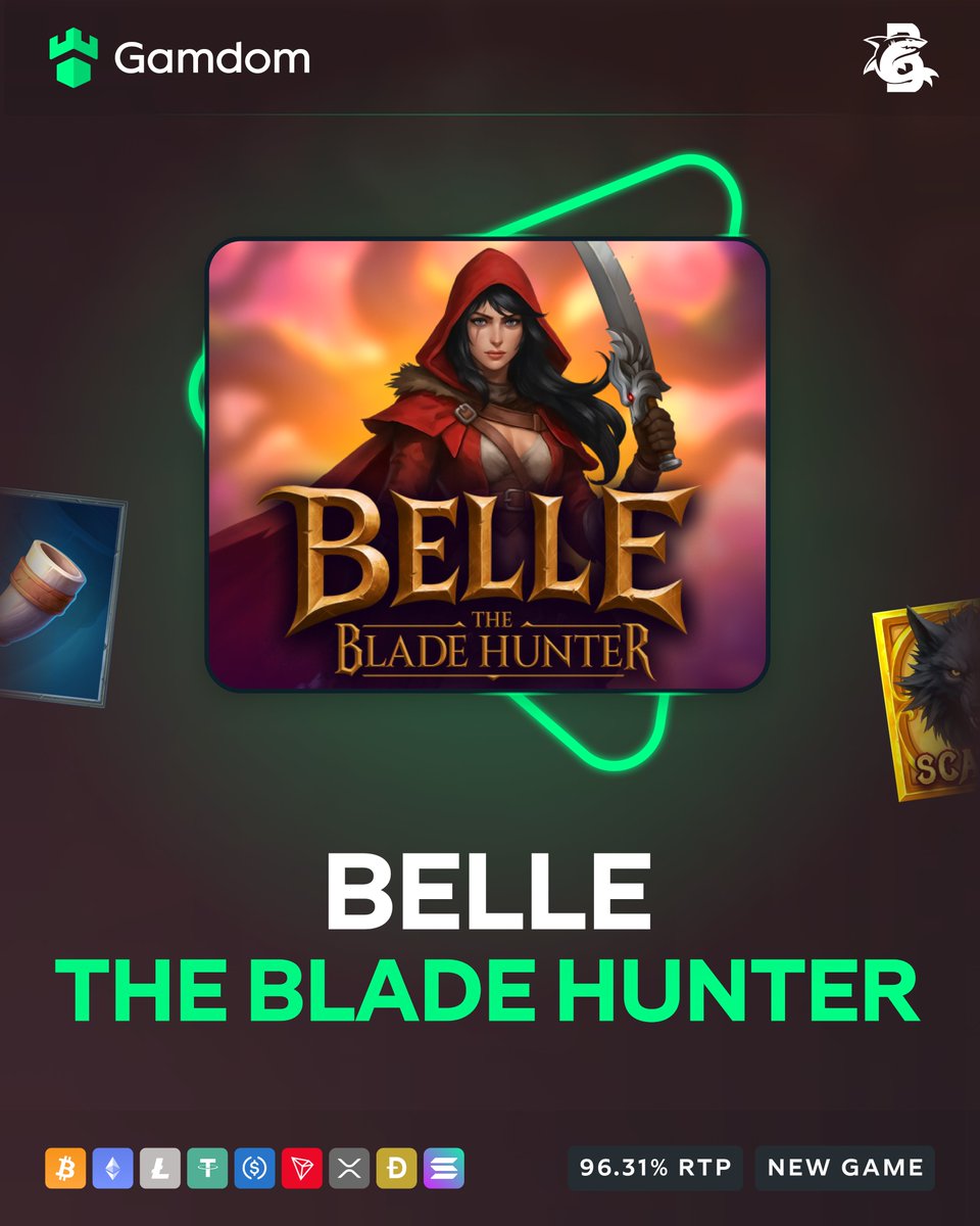 Belle rules the woods in Belle The Blade Hunter!🌲
Hunt for big wins up to 10,000x your bet! 💰

💚 + 🔄 + Tag a friend &amp; drop your userID