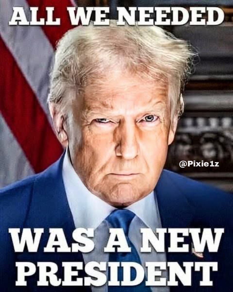 All we needed was a new President.