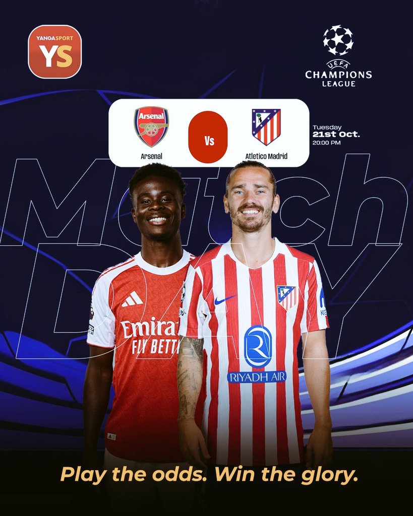 Bigpay_01's tweet image. Okay, let's do this 🦅⚽️🏆.
Predict & Win A Cash Prize 💰👀
ARSENAL VS ATLETICO MADRID ⌛️
✅️Predict full-time score
✅️Like & Retweet this post
✅️Make sure you are following me