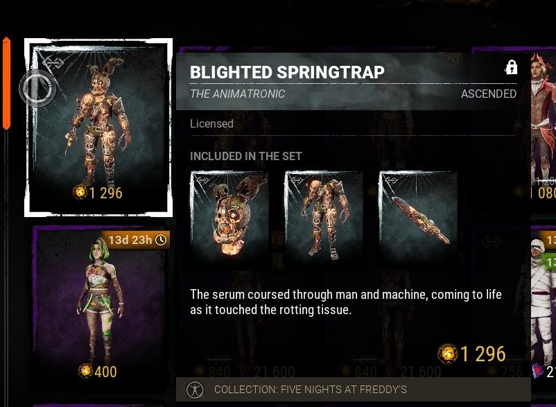 They knocked it outta the park with Blighted Springtrap, holy shit 

(Thanks to <a href="/australian_hero/">Blembus Khan</a>
 for the screenshot)