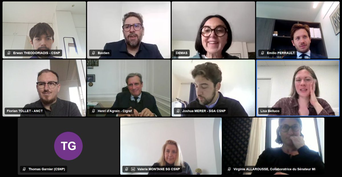 Le GT "Résilience des réseaux numériques et de télécommunications", co-piloté par <a href="/demas_patricia/">Patricia Demas</a> et <a href="/LisaBelluco/">Lisa Belluco</a>, arrive au terme de son cycle d'auditions avec l'<a href="/ANCTerritoires/">Agence nationale de la cohésion des territoires</a> :

➡️Coordination des acteurs
➡️Risques naturels et humains
➡️Schémas locaux de résilience