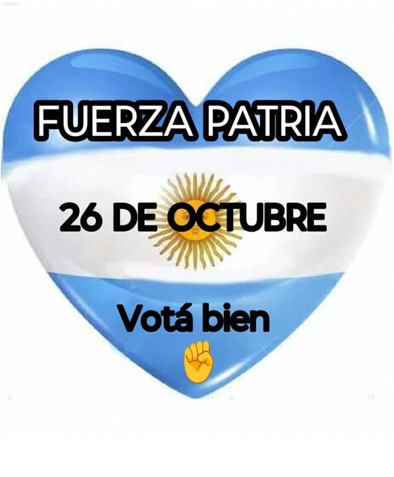 YO NO LO VOTE
SI VOS TAMPOCO
LO VOTASTE
SEGUIME
QUE TE SIGO
UNIDOS SOMOS
INVENCIBLES
#FuerzaPatria 
#FuerzaPatria26deOctubre 
#MileiTraidorALaPatria 
#MileiDestruyeArgentina 
#KarinaEsAltaCoimera