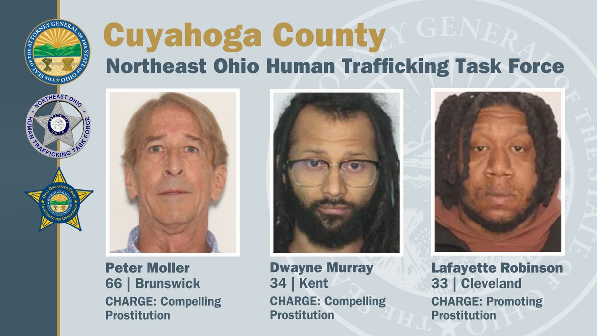 OhioAG's tweet image. Agents from the Northeast Ohio Human Trafficking Task Force and Solon Police arrested 13 men for trying to buy sex during a recent undercover operation, AG Yost announced today. Two of the men are accused of seeking sex with minors.
Details: bit.ly/47BdwmA