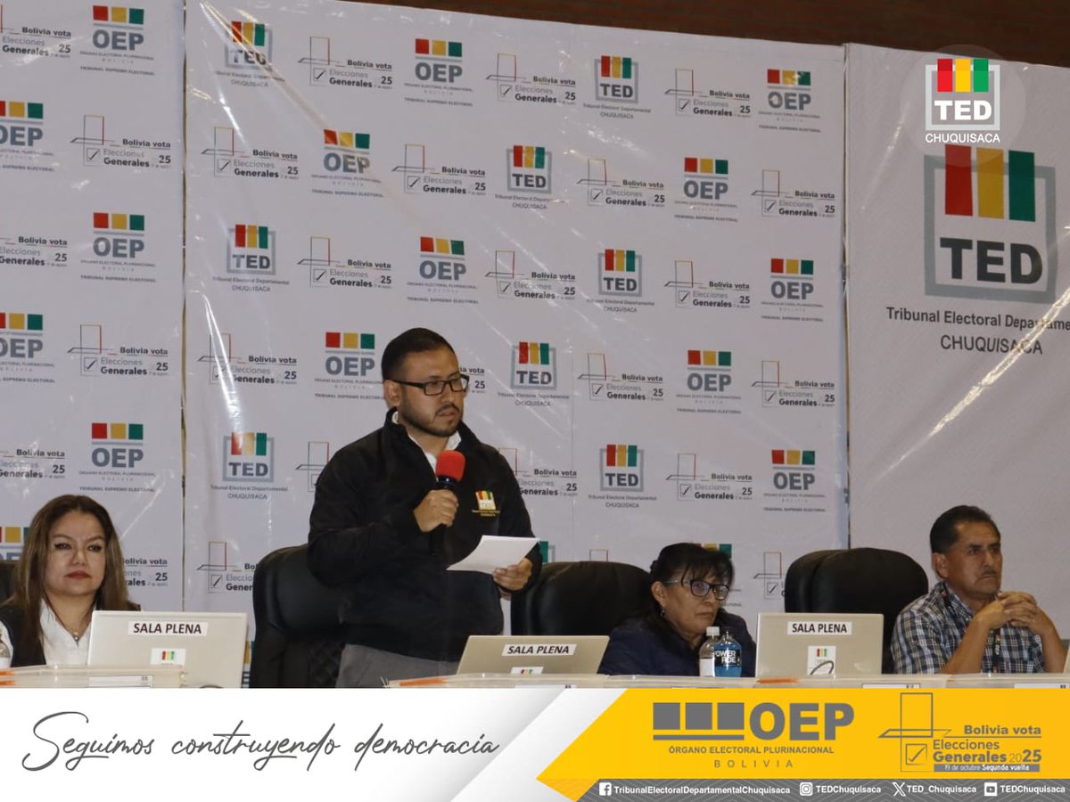 Tribunal Electoral Departamental Chuquisaca tweet media