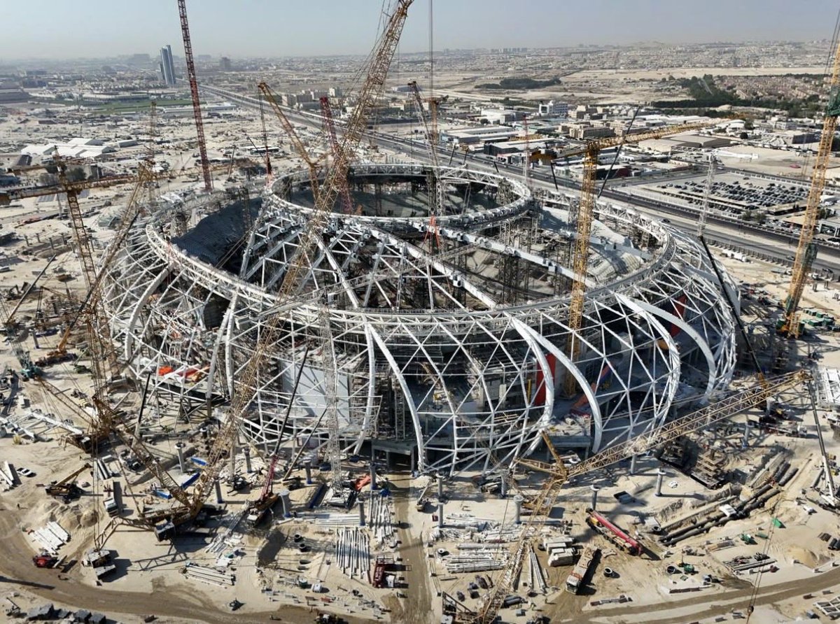 لقطة علوية على أعمال #ملعب_ارامكو