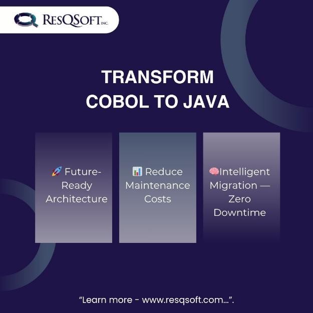 resqsoftinc's tweet image. COBOL to Java migration made easy! 💼 ResQSoft modernizes legacy apps—secure, scalable, and future-ready without losing data or logic.
bit.ly/4oit7gr
#COBOLMigration #JavaModernization #LegacySystems #DigitalTransformation #ResQSoft