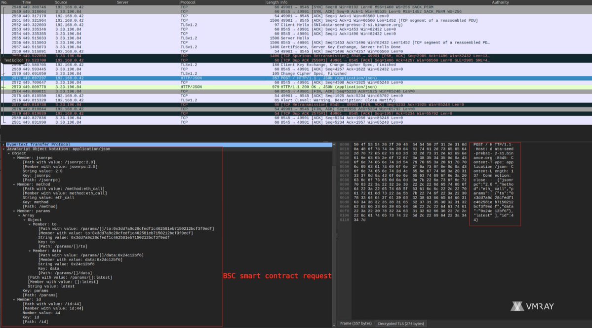 vmray's tweet image. 🔥 SharkStealer - a Golang infostealer - uses the BNB Smart Chain (BSC) Testnet to resolve its C2 communication channels ("EtherHiding"). vmray.com/analyses/shark…
🔍 In a nutshell:
- EtherHiding is a technique where threat actors store part of their infection chain (code or…
