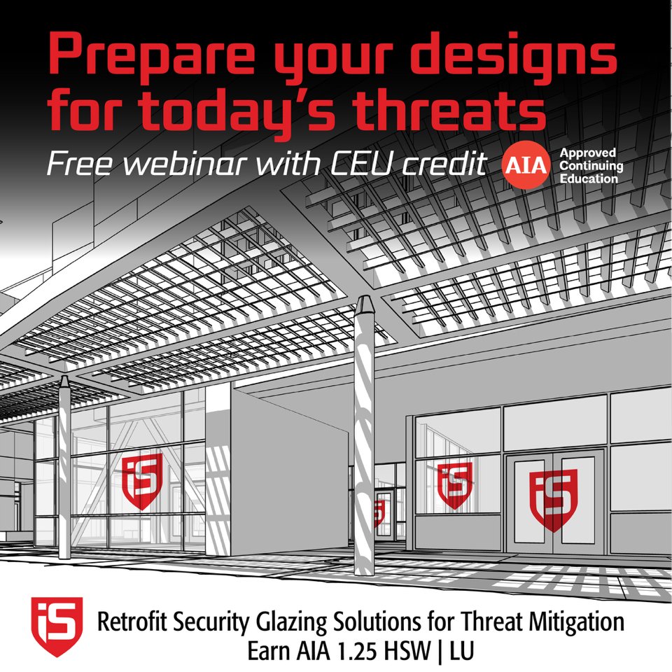 REGISTER NOW and Learn How to Specify Retrofit Security Glazing Solutions for Safer Building Design

🗓 Date: Wednesday, October 29
🕐 Time: 1:00–2:15 PM ET
💻 Location: Live Webinar

Register now at: defenselite.com/webinar-regist… and earn 1.25 AIA HSW Learning Units.