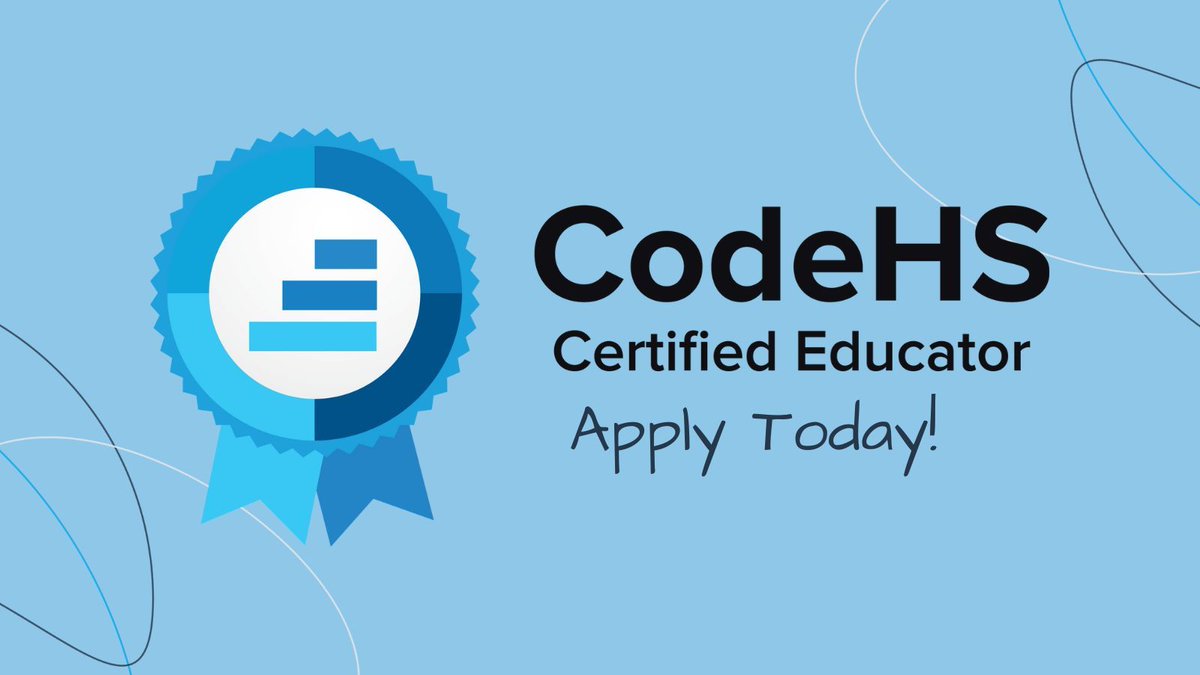 CodeHS's tweet image. Join the growing group of passionate computer science educators! Apply to be a certified educator at buff.ly/ozPqyJp and showcase your impact in computer science education!
Applications close November 1st so get them in by then.
#CodeHS #ComputerScience #Teaching