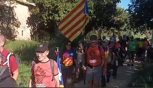 clxrgirona's tweet image. #Columna27 Avui mig centenar d'independentistes hem caminat des de #Girona fins #Cassà camí del Parlament de Catalunya 

No ens aturarem fins aconseguir la independència 💪💪