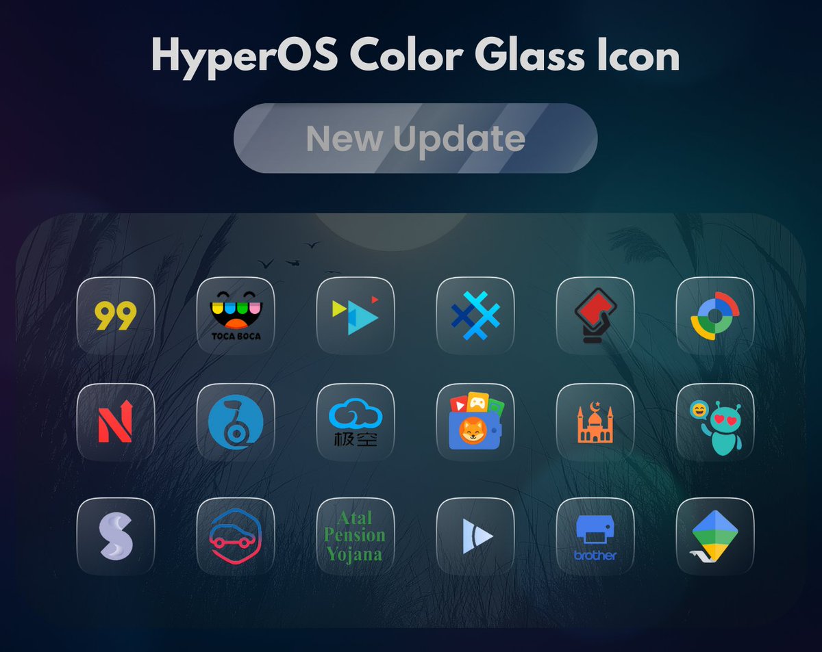 🚀 Exciting News!

HyperOS Color Glass Icons Update is now live on Google Play Store!

What's new

• Added New 100+ Icons.
• Added All Premium Requests.
• Now Total 4000 icons.
• More Comes Soon.