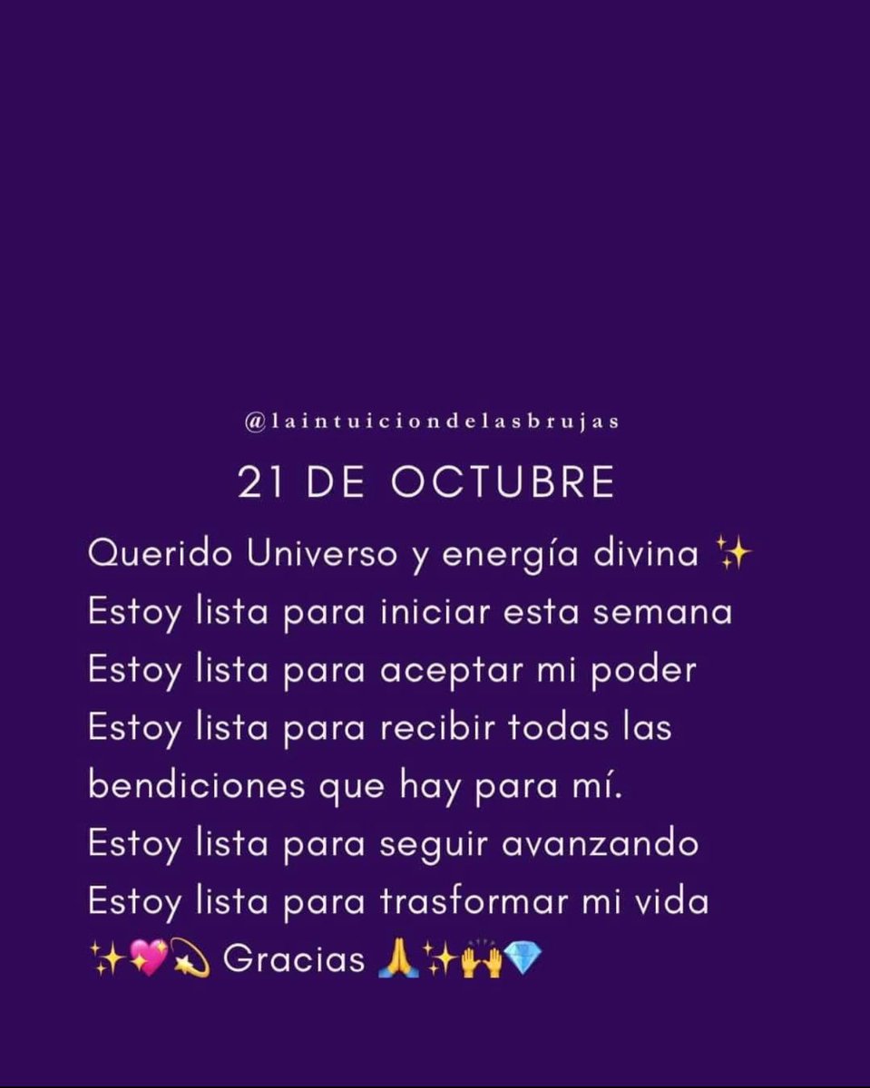 aestrellaj's tweet photo. ☀️ Hoy es un gran día para sonreírle a la vida, incluso si el camino no es perfecto. La actitud positiva abre puertas, atrae oportunidades y transforma lo cotidiano en algo extraordinario 🌞✨💪🏻

H O Y ✨
Activo mi poder creador.
Camino con certeza, seguridad y fe absoluta en mí. https://t.co/e9thIWYbSY
