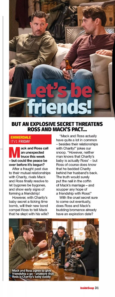 These two friends? Oh do me a favour😂😂😂 

Fuck off!! 

#Emmerdale 

Wait till Mctwat finds out Charity slept with Ross and is pregnant with his kid! 

Grabs popcorn 🍿😂