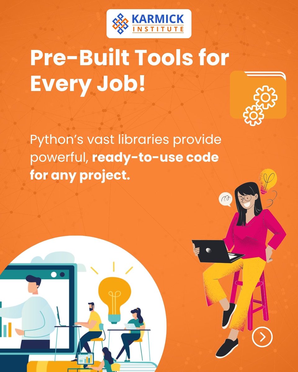 KarmickInst's tweet image. Thinking about your next career move? Python isn't just trending; it's essential to boost your career and paycheque. Learn the top 3 reasons why!
Acquire in-demand Python skills today! bit.ly/42RhMfj
#Python #PythonProgramming #LearnPython #CareerGrowth #TechCareer