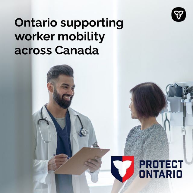 Our government is taking a first-in-Canada approach to help workers from across Canada get on the job faster.

This means making it faster and easier for 16 additional regulated health professions to begin practicing in Ontario and caring for patients sooner.

Learn more: