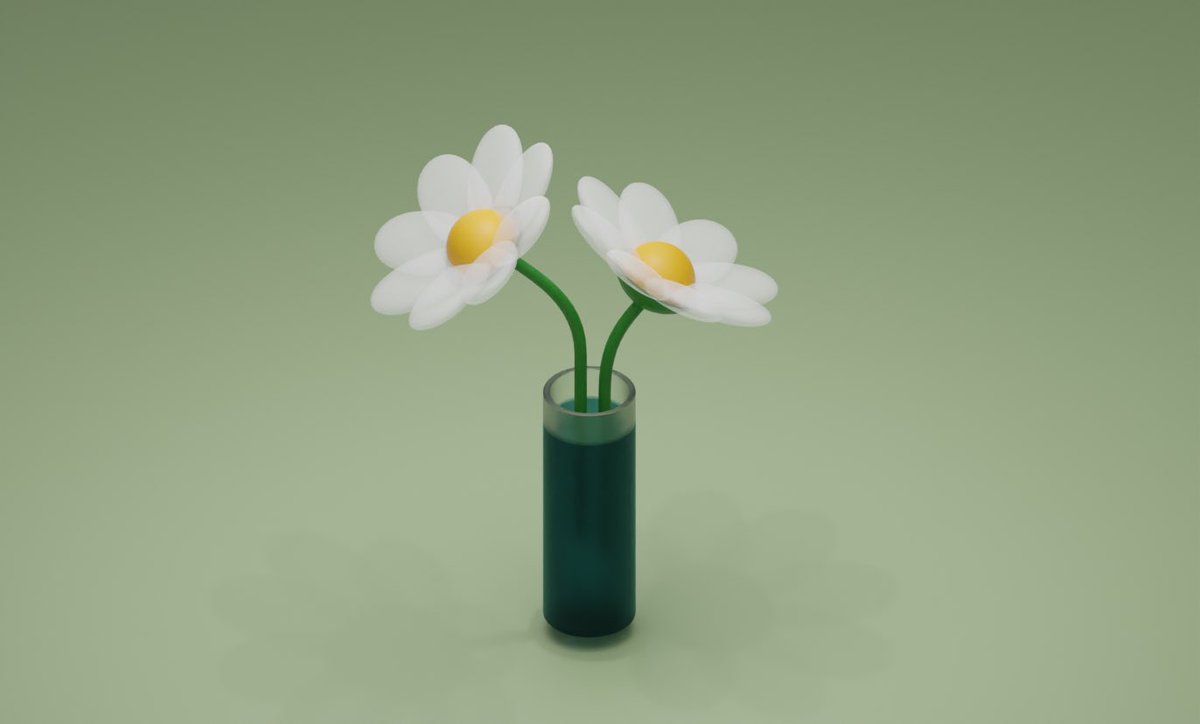 BlenderApril's tweet image. 10日でblender4入門◎6日目

心配性なので、見本よりも
お水をたくさん入れました🌷笑

初めてレンダーでcycleを使ってみたけど、
質感が全然違って可愛い✨

#b3d 
#blender
#blender初心者
#blender超絶初心者