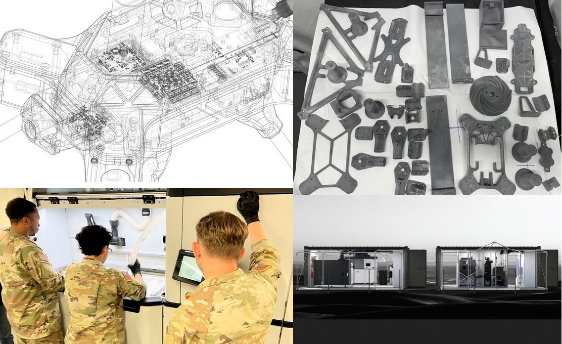 F530Josh's tweet image. &quot;The United States isn&apos;t doing anything about the small drone problem. The MIC is just wasting money on big expensive drones that are useless.&quot;

Meanwhile at 3rd ID.

They&apos;re using @Firestorm_Labs mobile manufacturing containers to build @K9DefenseTech drones.

Bet on America. 🇺🇸