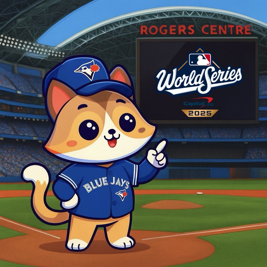 ponchoBASE's tweet image. GM ⚾️
Congratulations to the @BlueJays for winning a hard fought ALCS and moving on to the World Series!
To celebrate let’s give away 2025 $PONCHO
It’s easy to win just tell us about a great sports memory you have below 🎉