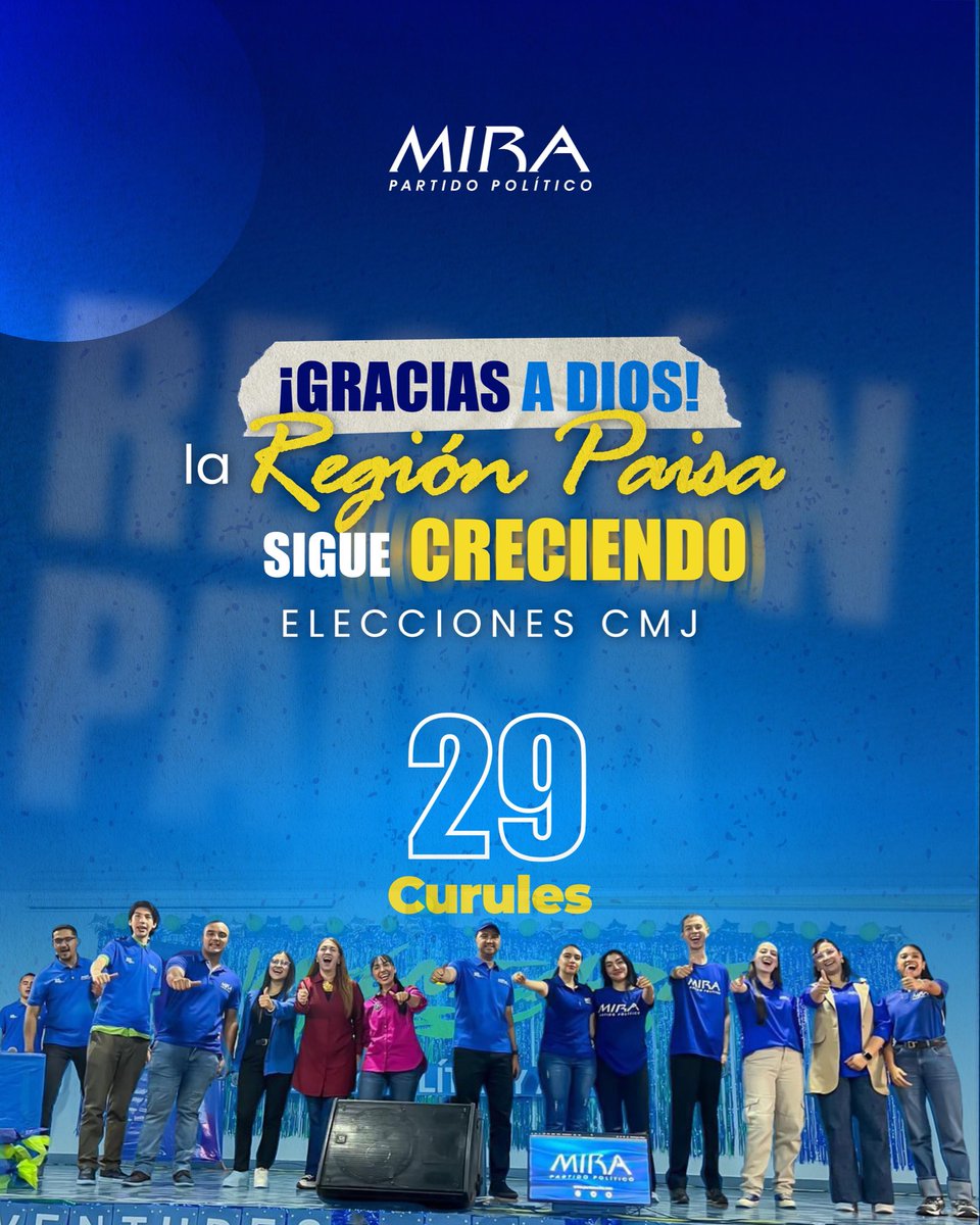 ¡SEGUIMOS CRECIENDO! 

Fueron 29 curules de los CMJ en la región Paisa - Eje Cafetero.

🟣 IG: surl.li/xezhfe