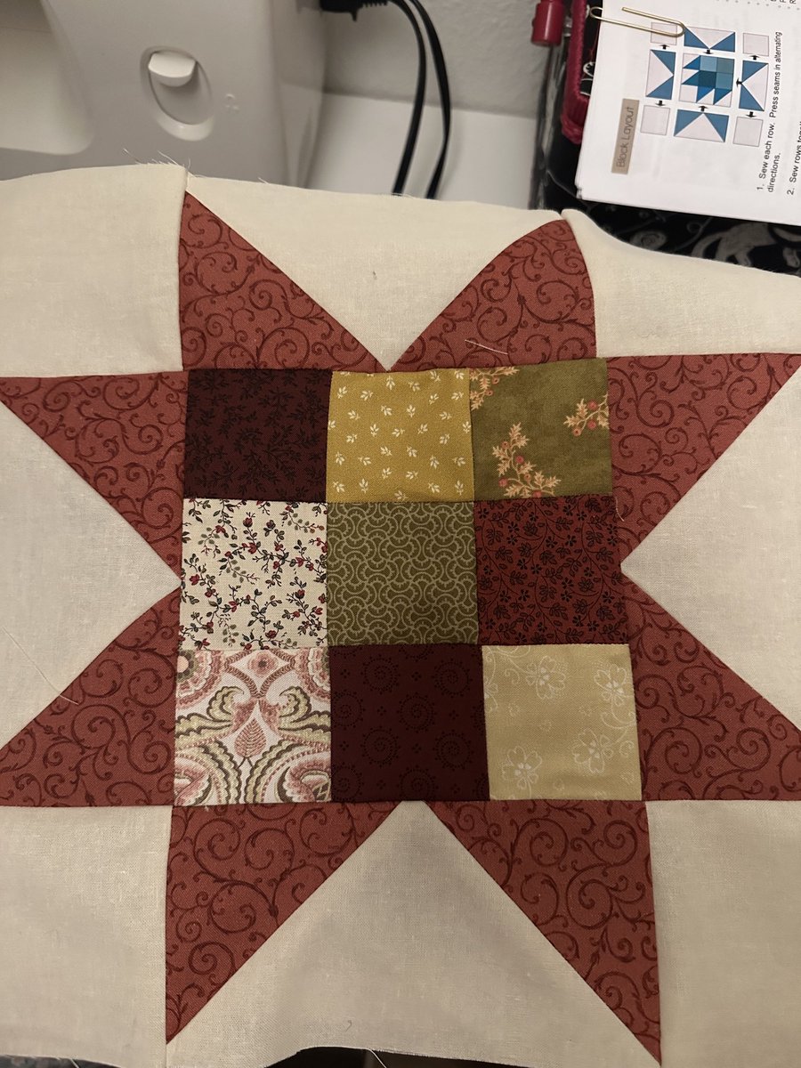 Hello I’m back from my twitter hiatus (?) 
Honestly I thought everyone left to other websites and just stopped opening the app.

Here’s a quilt square I made last night.