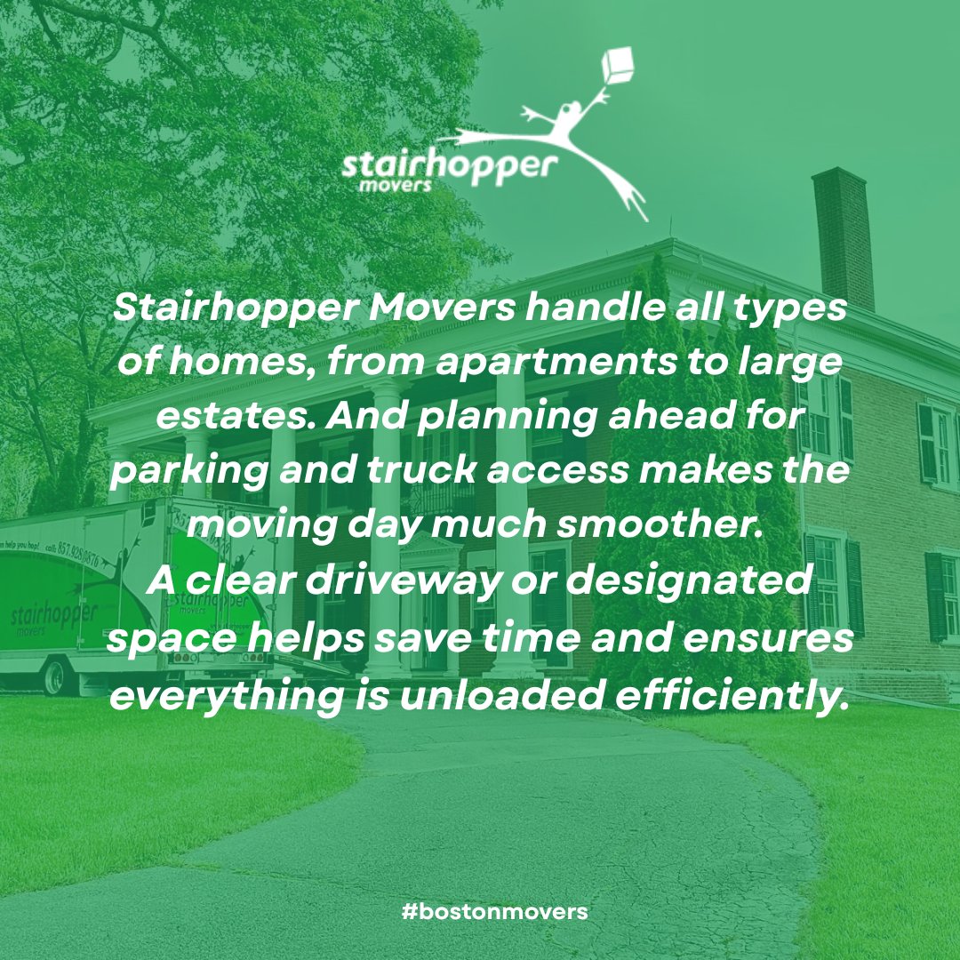Stairhoppers's tweet image. From apartments to estates, smooth moves start with smart planning—clear driveways mean faster, easier unloading. 📦🏢🚚
#SmartMoves #BostonMoving #StressFreeRelocation